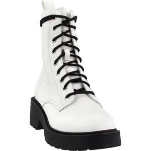 White combat boots